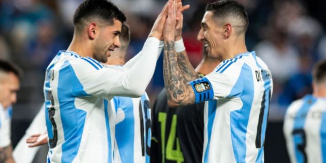 Ángel Di María y Cuti Romero