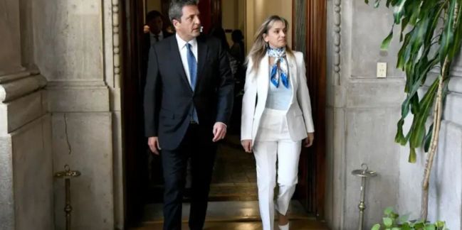 Sergio Massa y Malena Galmarini, durante una de sus apariciones públicas