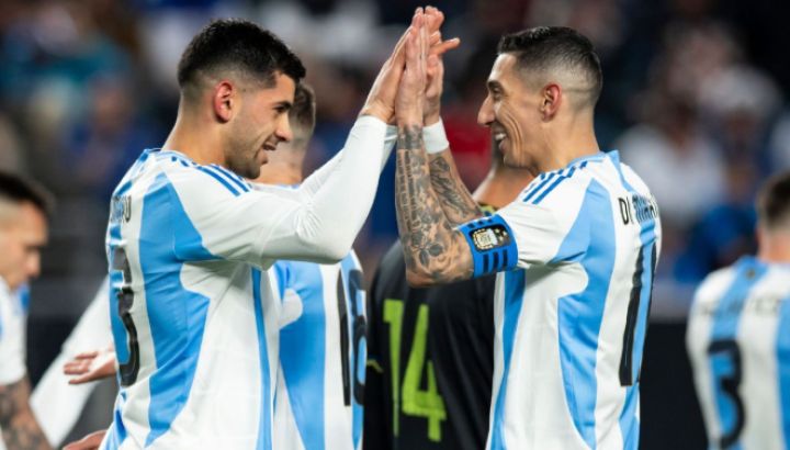 Ángel Di María y Cuti Romero