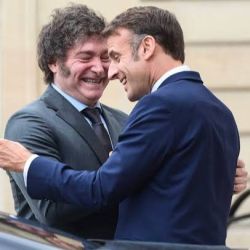 Milei & Macron | Foto:CEDOC