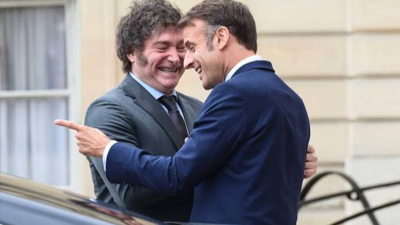 Milei & Macron | Foto:CEDOC