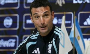 Lionel Scaloni en conferencia de prensa