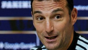 Lionel Scaloni en conferencia de prensa