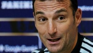 Lionel Scaloni en conferencia de prensa