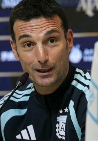Lionel Scaloni en conferencia de prensa