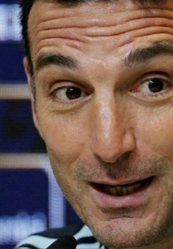 Lionel Scaloni en conferencia de prensa