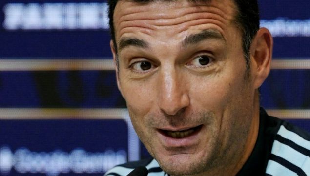 Lionel Scaloni en conferencia de prensa