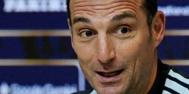 Lionel Scaloni en conferencia de prensa