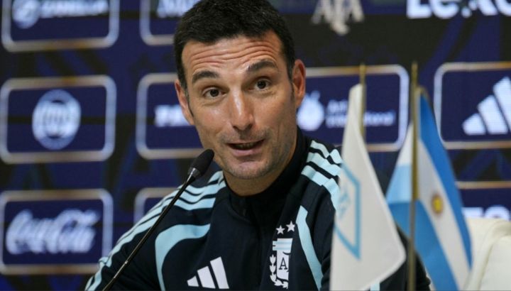 Lionel Scaloni en conferencia de prensa