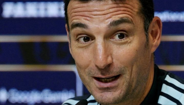 Lionel Scaloni en conferencia de prensa