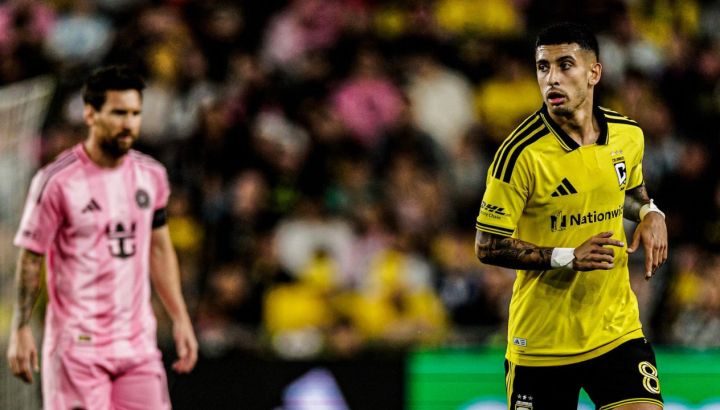 Santiago Rodríguez y Lionel Messi