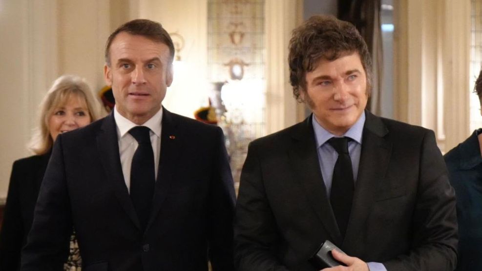 Javier Milei y Emmanuel Macron.