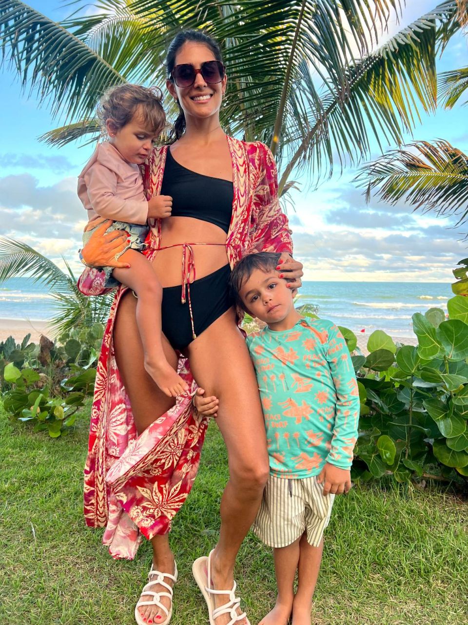 Valentina Barrios y su familia de vacaciones