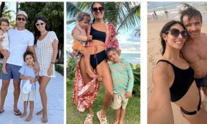 Valentina Barrios y su familia de vacaciones 