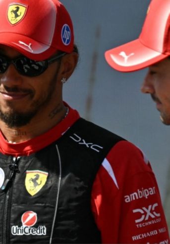 Lewis Hamilton y Charles Leclerc