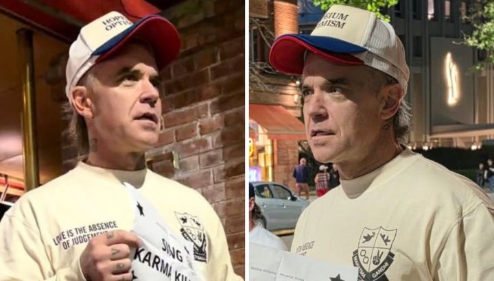 Robbie Williams cantó junto a sus fans en la puerta del Hotel Faena de Puerto Madero: los videos