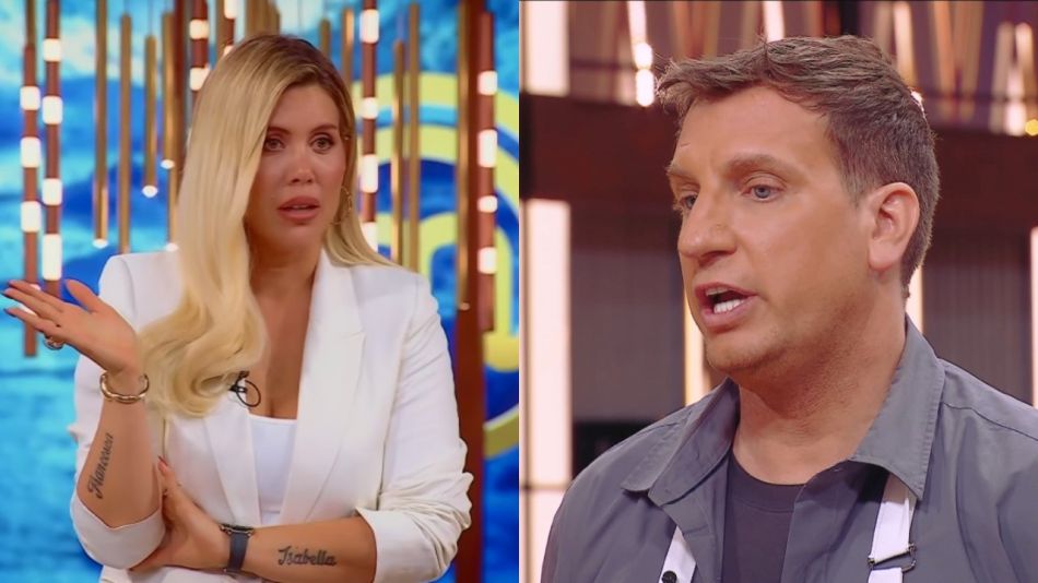 Wanda Nara y Maxi López en MasterChef Celebrity