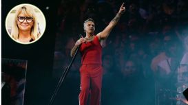 Robbie Williams aludió en pleno show a Amalia Granata: "Una fan con la que me acosté"