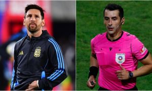 Lionel Messi y Fernando Vejar