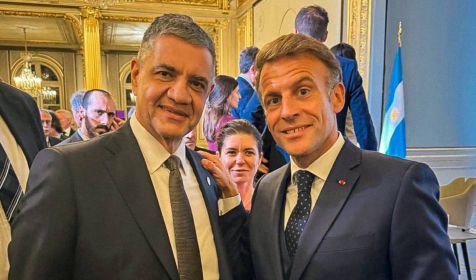 Jorge Macri y Emmanuel Macron