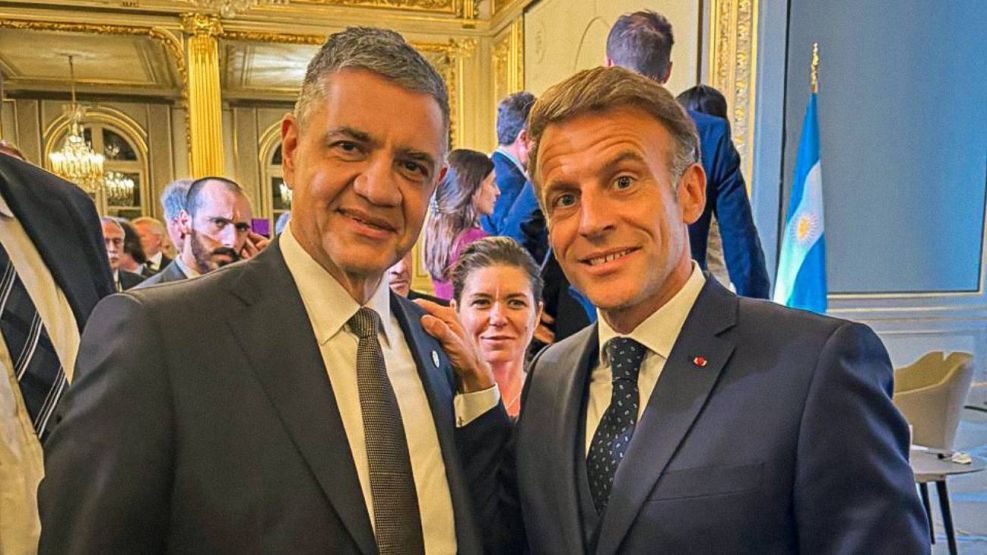 Jorge Macri y Emmanuel Macron