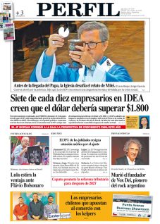 La tapa del Diario PERFIL del sábado 3 de octubre de 2026