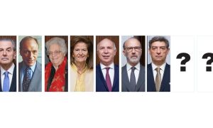 JUECES SIGLO XXI: Juan Carlos Maqueda, Eugenio Zaffaroni, Carmen Argibay, Elena Highton de Nolasco, Ricardo Lorenzetti, Carlos Rosenkrantz y Horacio Rosatti. Faltan dos.