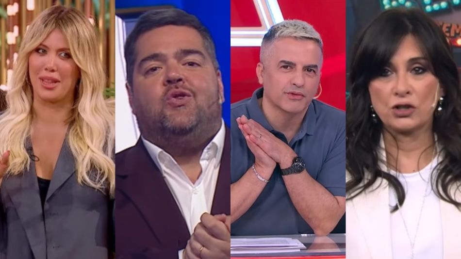Wanda Nara, Darío Barassi, Ángel de Brito y Edith Hermida