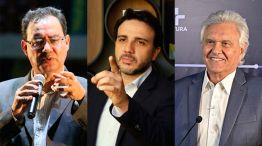 Escritor Augusto Cury, Renan Santos y Ronaldo Caiado