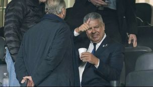 Chiqui Tapia, en el Monumental en el triunfo ante Burkina Faso.