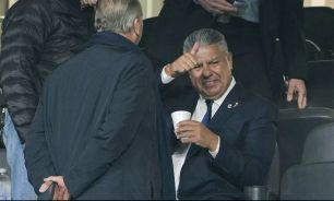Chiqui Tapia, en el Monumental en el triunfo ante Burkina Faso.