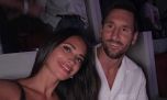 La emoción de Antonela Roccuzzo al ver el homenaje que le hicieron a Lionel Messi frente al Monumento a la Bandera