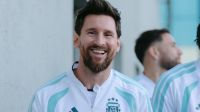 Lionel Messi en el predio de AFA