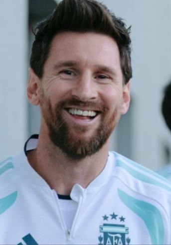 Lionel Messi en el predio de AFA