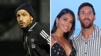 Lucas Scaglia, Lionel Messi y Antonela Roccuzzo
