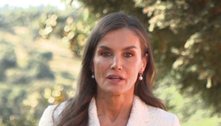 El elegante look rosa empolvado de Letizia Ortiz en su llegada a Finlandia