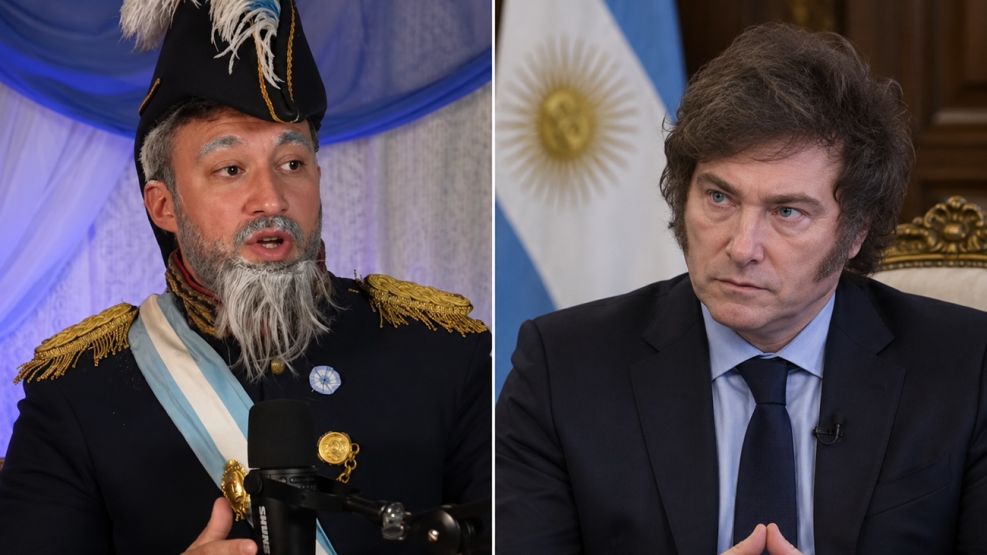 Tomás Rebord y Javier Milei