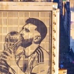 El render de Messi en la 9 de Julio | Foto:IA