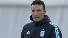 Lionel Scaloni con la Selección Argentina