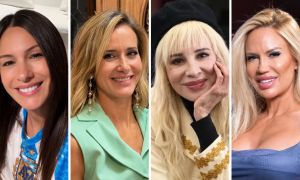 Pampita, Prandi, Nacha Guevara y Luciana Salazar