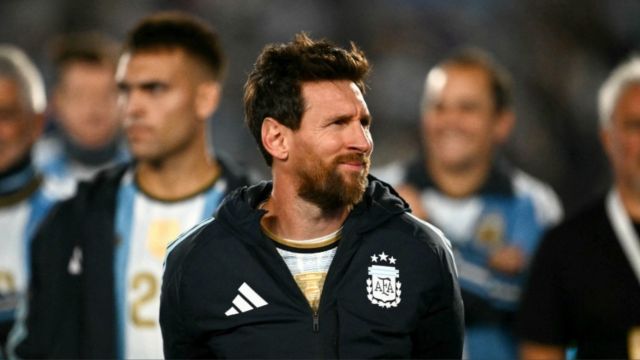 Lionel Messi en su despedida de la Selección Argentina