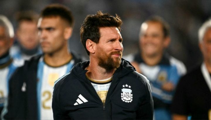 Lionel Messi en su despedida de la Selección Argentina