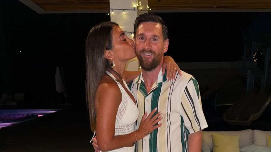 Antonela Roccuzzo y Lionel Messi