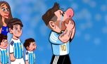 El dibujo animado que compara las despedidas de Messi y Cristiano Ronaldo
