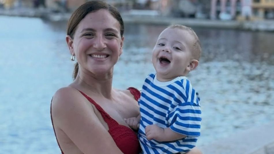 Carolina Amoroso y su hijo Vicente
