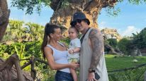 Sol Pérez junto a su hijo Marco y Guido Mazzoni