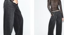 Ideas de outfit con jeans anchos para las noches de primavera y verano