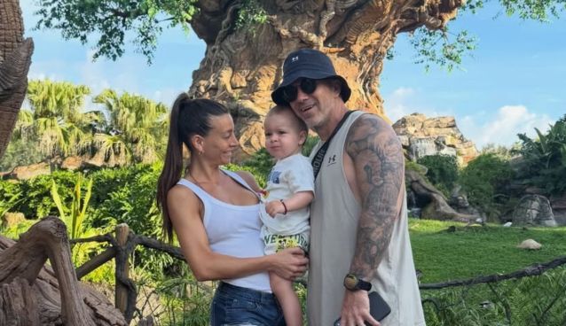 Sol Pérez junto a su hijo Marco y Guido Mazzoni