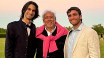 Gustavo Yankelevich junto a sus nietos, Franco y Valentín