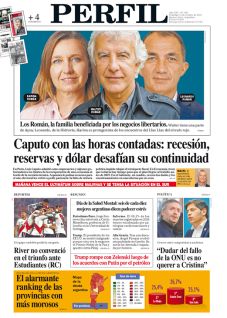 La tapa del Diario PERFIL del domingo 11 de octubre de 2026
